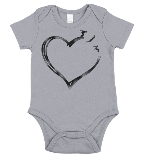 Parkour Free Running Traceur Heart Short Sleeve Baby One-Piece
