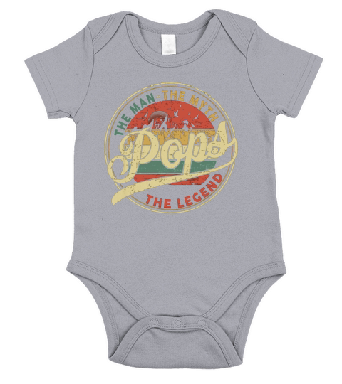 Pops The Man The Myth The Legend Vintage shirt Short Sleeve Baby One-Piece