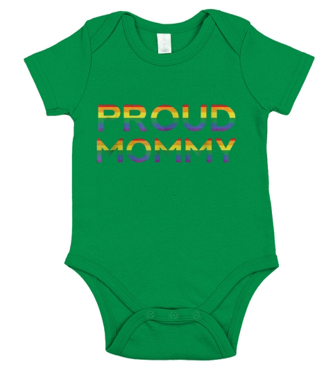 Proud Mom Mommy Gay Pride Short Sleeve Baby One-Piece
