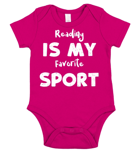 Reading Is My Favorite Sport Short Sleeve Baby One-Piece