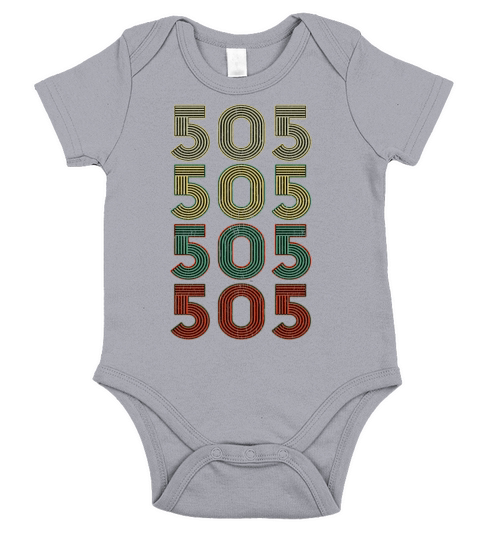 Retro America State Flag Area Code New Mexico Short Sleeve Baby One-Piece