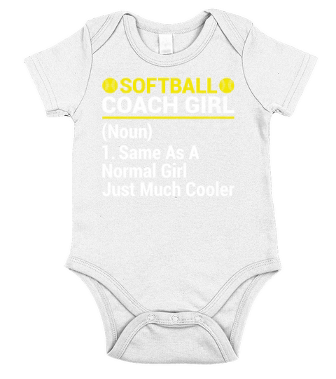 Softball Coach Girl Definition Noun - Women Short Sleeve Baby One-Piece