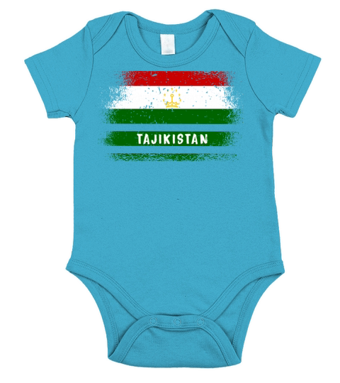 Tajikistan vintage flag Short Sleeve Baby One-Piece