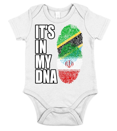 Tanzanian And Iranian Vintage Heritage DNA Flag Short Sleeve Baby One-Piece