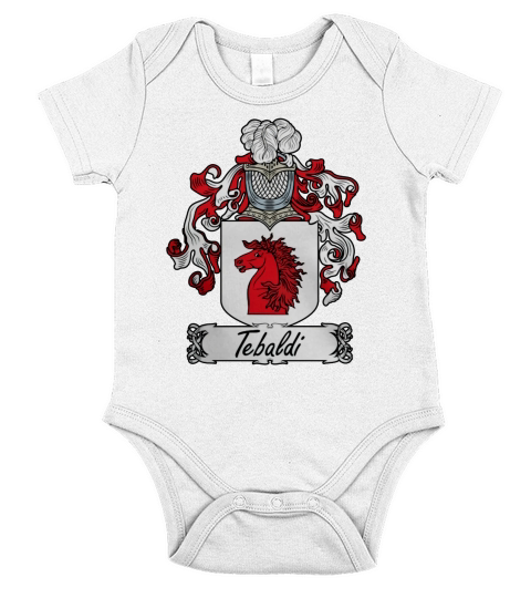 Tebaldi Family Crest Italian Family Crests - Coffee Mug (colored) Short Sleeve Baby One-Piece