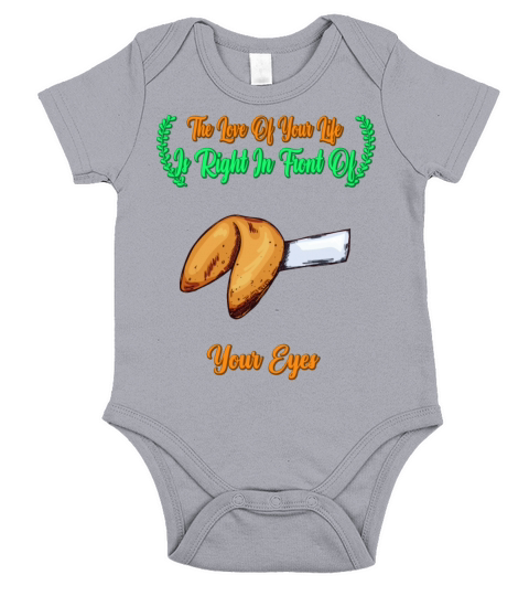 The Love Is Right In Front Of Funny Saying Short Sleeve Baby One-Piece