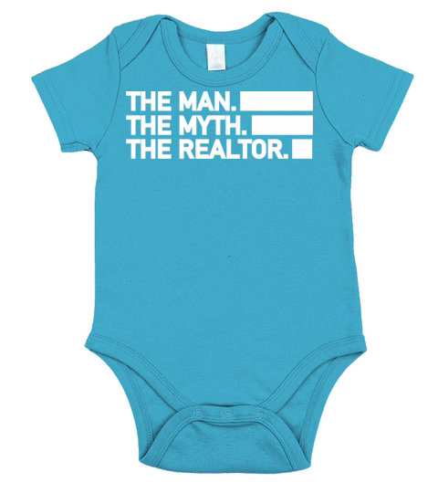 The man the myth the realtor retro vintage Short Sleeve Baby One-Piece
