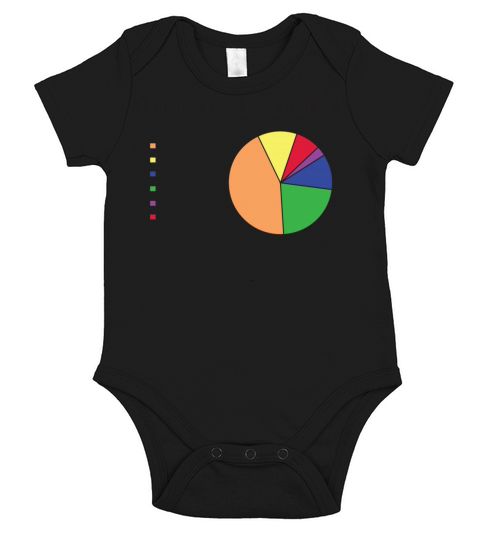 Things I will never do pie chart Short Sleeve Baby One-Piece