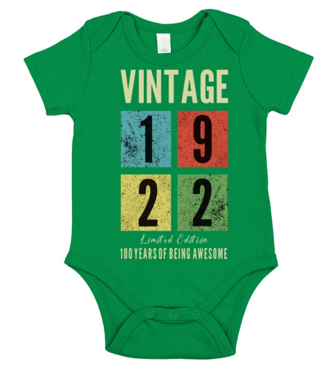 vintage 1922 Limited Edition Short Sleeve Baby One-Piece