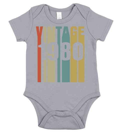 Vintage 1980 Retro Short Sleeve Baby One-Piece