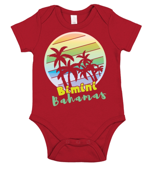 Vintage Beach Bahamas 2022 Tropical Hello Summer Short Sleeve Baby One-Piece