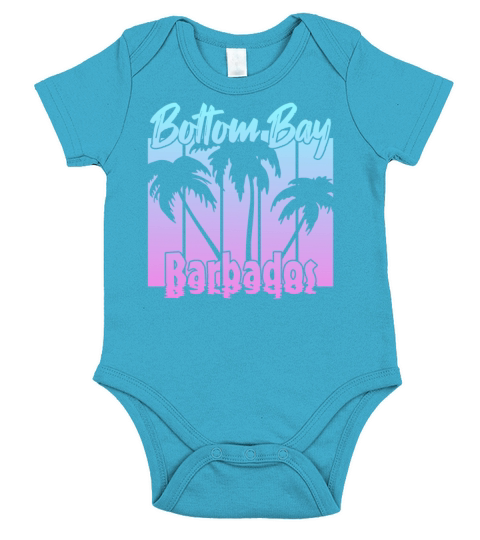 Vintage Bottom Bay Barbados Sunset Short Sleeve Baby One-Piece