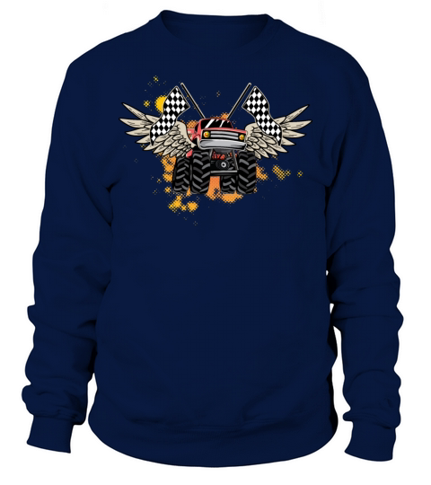 Blue on Fire Truck Driver Gift Sweatshirt Unisex