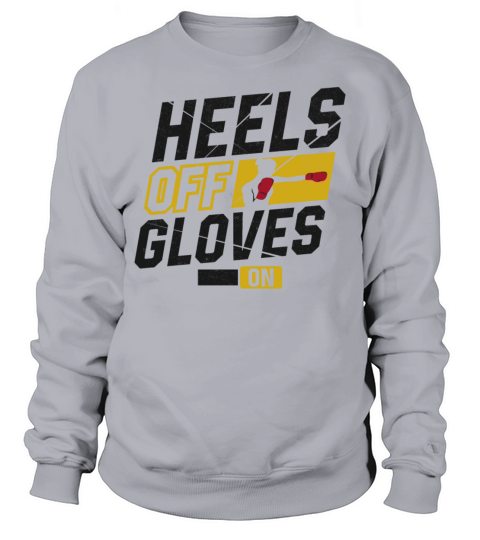 Boxing Girl Vintage Heels Off Sweatshirt Unisex