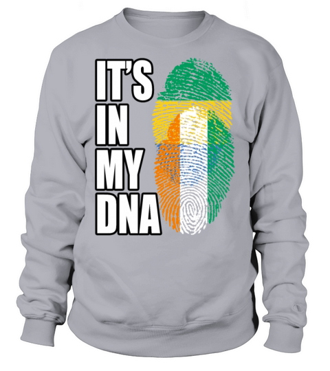Gambian And Ivorian Mix Heritage DNA Flag Sweatshirt Unisex
