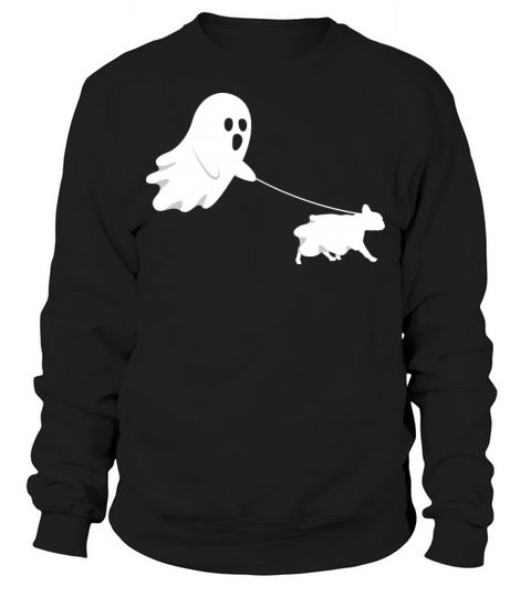 Ghost French Bulldog Funny Boo Halloween Dog Mom Sweatshirt Unisex