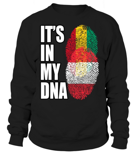 Guinean And Austrian Mix Heritage DNA Flag Sweatshirt Unisex