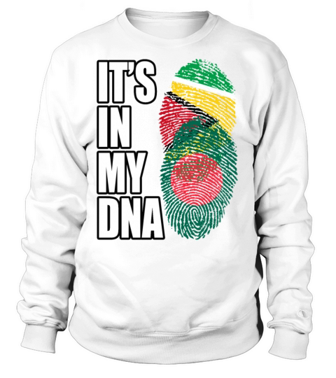 Guyanese And Bangladeshi Mix Heritage DNA Flag Sweatshirt Unisex