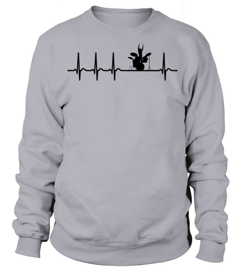 Heart Beating Drummer Drums Love Sayings Birthday Sweatshirt Unisex