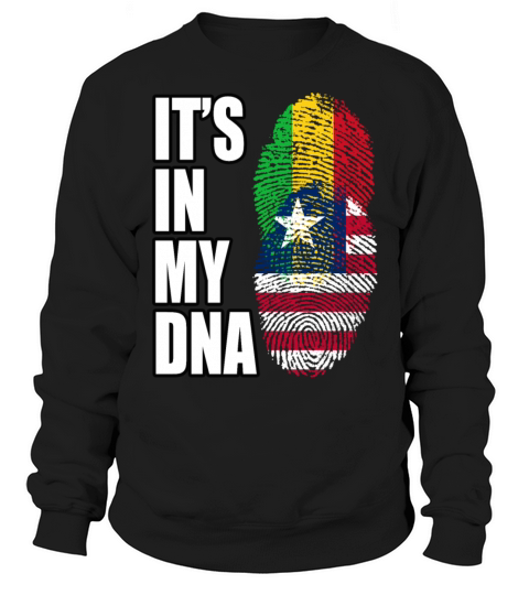 Malian And Liberian Mix Heritage DNA Flag Sweatshirt Unisex