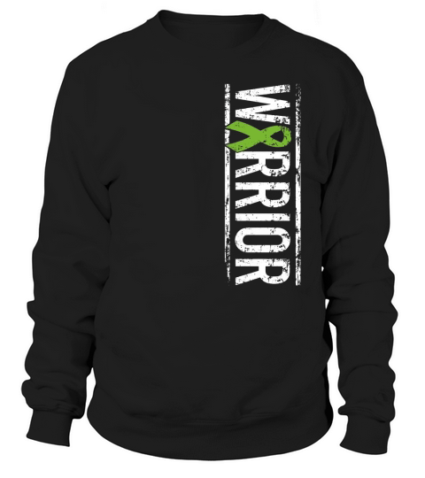 Mens Lymphoma Awareness Shirt - Lime Green Warrior Ribbon Sweatshirt Unisex