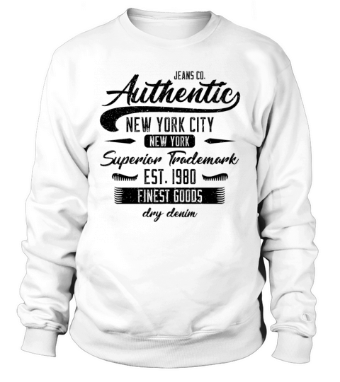 New York City Born In 1980 Vintage Birthday Sweatshirt Unisex