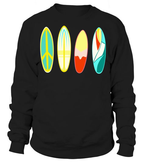 Surfer Gift Vintage Surfing Surf Boards Beach Sweatshirt Unisex