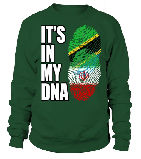 Tanzanian And Iranian Vintage Heritage DNA Flag Sweatshirt Unisex