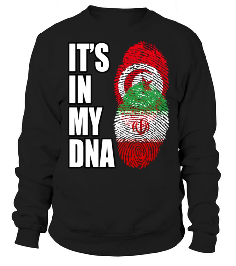 Tunisian And Iranian Mix Heritage DNA Flag Sweatshirt Unisex
