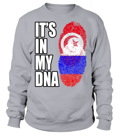 Tunisian And Russian Mix Heritage DNA Flag Sweatshirt Unisex