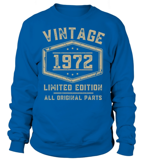Vintage 1972 50th Birthday 50 Years Sweatshirt Unisex