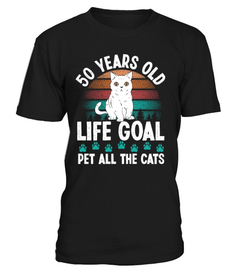 50 Year Old Cat Dad Pet Cat Mom 50th Birthday T-Shirt Unisex