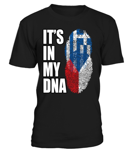Greek And Czech Mix Heritage DNA Flag T-Shirt Unisex