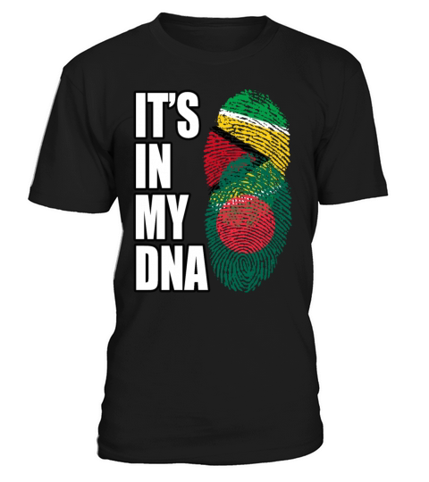 Guyanese And Bangladeshi Mix Heritage DNA Flag T-Shirt Unisex