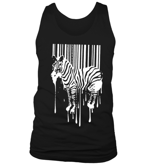 Banksy Street Art Zebra Bar Code Tank Top Unisex