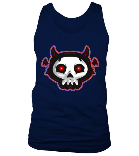 Cute Kawaii Flying Monster Skull Paint Face Wings Tank Top Unisex
