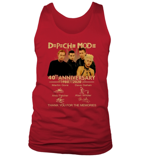 Depeche Mode 40th anniversary 1980 2020 signature thank memories shirt - Unisex Long Sleeve Tank Top Unisex