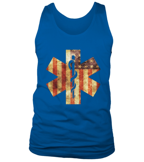 EMT EMS Paramedic USA Flag T-Shirt Tank Top Unisex