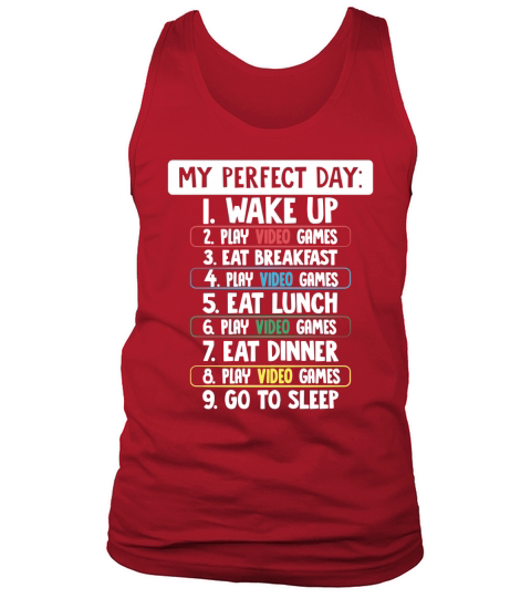 Funny Gamer TShirt Perfect Day Holiday Gift For Gaming Kids Tank Top Unisex