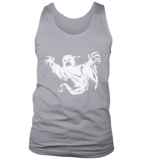 Halloween Ghost Line Art Drawing Ghost Fan Horror Tank Top Unisex