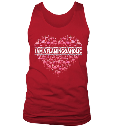I Am A Flamingoaholic Funny Christmas Flamingo Tank Top Unisex