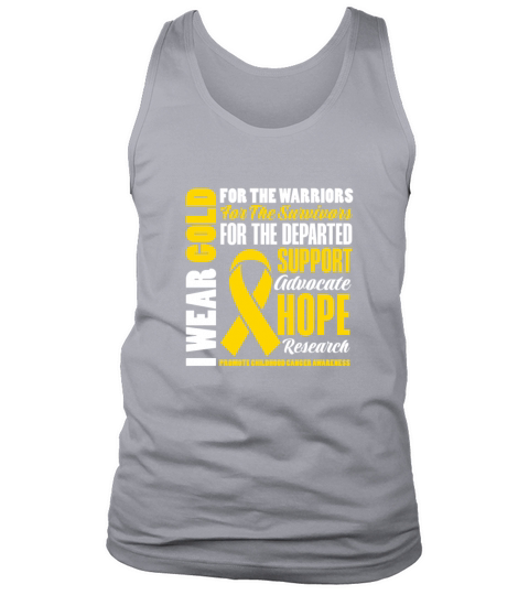 I Wear Gold For The Warriors Survivors Departed Tank Top Unisex