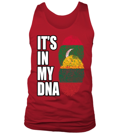 Maldivian And Lithuanian Mix Heritage DNA Flag Tank Top Unisex