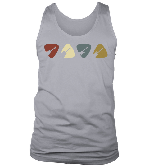 Retro Vintage Design of Guitar Pick Funny Guitar Tank Top Unisex