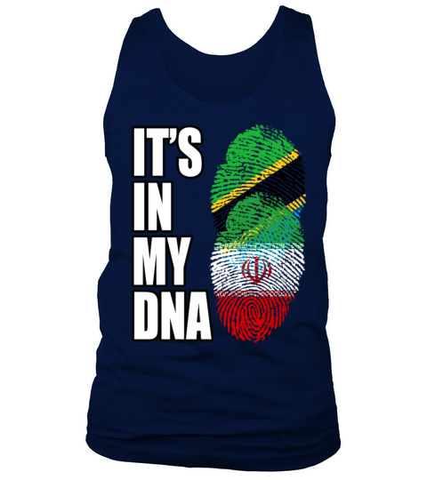 Tanzanian And Iranian Vintage Heritage DNA Flag Tank Top Unisex