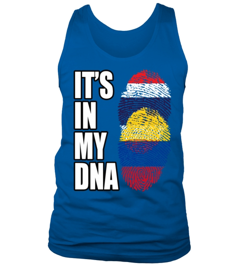 Thai And Colombian Vintage Heritage DNA Flag Tank Top Unisex