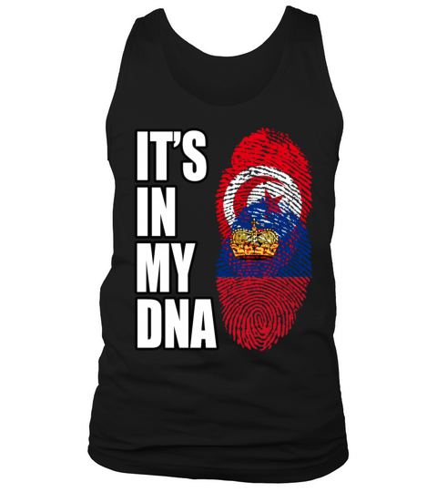 Tunisian And Liechtensteiner Mix Heritage DNA Flag Tank Top Unisex