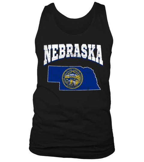 US America State Flag Land Map Nebraska Tank Top Unisex