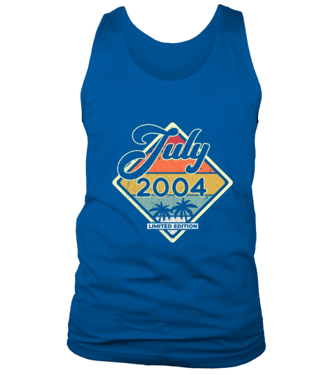 Vintage 18th Birthday July 2004 Sports Gift Tank Top Unisex