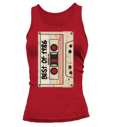 Best of 1986 Cassette Tape Birthday Tank top Woman
